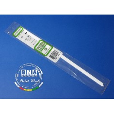 White Styrene Strip 1.0mm x 1.5mm (.04"x.06") 10pcs Length: 35cm (14")