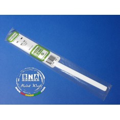 White Styrene Strip 1.0mm x 2.5mm (.04"x.10") 10pcs Length: 35cm (14")
