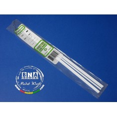 White Styrene Strip 1.5mm x 2.0mm (.06"x.08") 10pcs Length: 35cm (14")