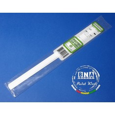White Styrene Strip 2.0mm x 2.5mm (.08"x.10") 8pcs Length: 35cm (14")