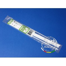 White Styrene Strip 2.5mm x 2.5mm (.10"x.10") 8pcs Length: 35cm (14")