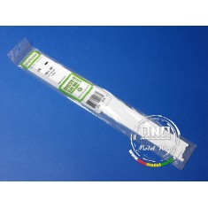 White Styrene Strip 2.5mm x 4.8mm (.10"x.188") 7pcs Length: 35cm (14")