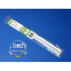 White Styrene Strip 4.8mm x 4.8mm (.188"x.188") 4pcs Length: 35cm (14")