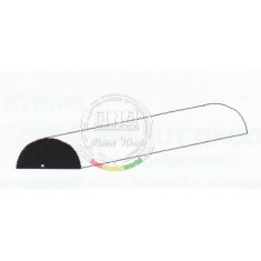 White Styrene Half Round Diameter: 3.2mm/.125" 3pcs Length: 35cm (14")