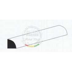 White Styrene Quarter Round Diameter: 1.5mm/.06" 4pcs Length: 35cm (14")