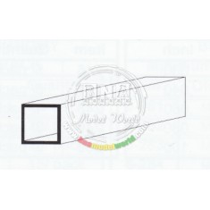 White Styrene Square Tubing 4.8mm (0.188 Sq.inch) 3pcs Length: 35cm (14")