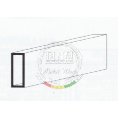 Styrene Rectangular Tubing (Size 4.8x7.9mm/ .188"x.312") 2pcs Length: 35cm (14")