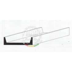 White Styrene Channel (Size: 1.5mm/.06" 4pcs) Length: 35cm (14")