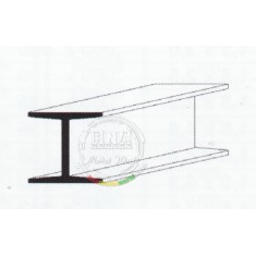 White Styrene H-Column 4.0mm /.156" 3pcs Length: 35cm (14")