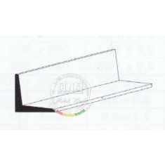White Styrene Angle 4.8mm/.188" 3pcs Length: 35cm (14")