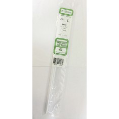 White Styrene Angle 6.4mm/.250" 2pcs Length: 35cm (14")