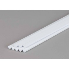 Opaque White Styrene Strip 2.0mm x 7.9mm (.08"x.312") 9pcs Length: 60cm (24")