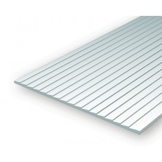 Styrene Clapboard Siding (Spacing: 2.5mm; 1.0mm Thick) 15cmx30cm 1pcs