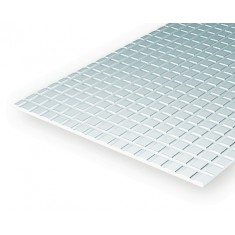 Styrene Square Tile (Size = 2.1 sq.;Width = 0.42mm, 1.0mm Thick) 1pcs Size: 15cmx30cm