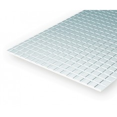 Styrene Sidewalk (Size: 3.2mm x 3.2mm; Groove Width: 0.28mm) 15cmx30cm 1pcs