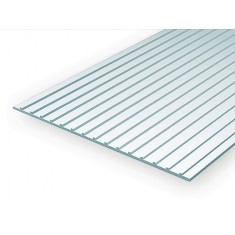 Styrene Standing Seam Roof (Groove Spacing = 4.8mm) 1pcs Size: 15cmx30cm