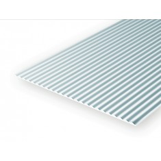 Styrene Corrugated 1.0mm Metal Siding (Rib Width: 0.33mm) 15cmx30cm 1pcs