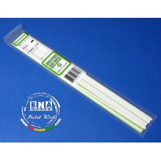 Styrene S-Strips (Size: 0.4mm x 4.0mm; Scale: 1 x 10) Length: 35cm 10pcs