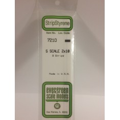 Opaque White Polystyrene S Scale Strips 0.8mm x 4.0mm (2x10 lumber, 9pcs)