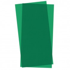 Oriented Polystyrene Transparent Green Sheet (Size: 6" x 12"; Thickness: .01"/0.25mm) 2pcs