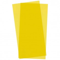 Oriented Polystyrene Transparent Yellow Sheet (Size: 6" x 12"; Thickness: .01"/0.25mm)2pcs