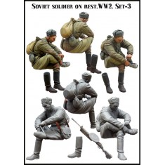 1/35 WWII Soviet Soldier on Rest Set #3 (1 Figure)