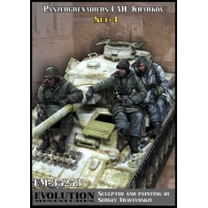 1/35 Panzergrenadiers Lah. Kharkov. Set #4 (3 figures)