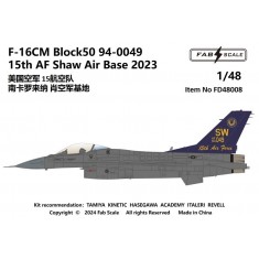 1/48 USAF F-16C Block 50 15th AF Shaw Air Base 2023 Decal