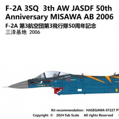 1/48 F-2A 3SQ 3rd AW JASDF 50th Anniversary Misawa AB 2006 Decal