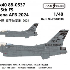 1/48 F-16CM Block 40 88-0537 114th FW 175th FS Kadena AFB 2024 Decal