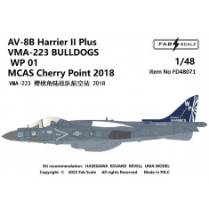 1/48 AV-8B Harrier II Plus Decal - VMA-223 Bulldogs WP01 MCAS Cherry Point 2018