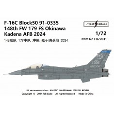 1/72 F-16C Block 50 91-0335 148th FW 179th FS Kadena AFB 2024 Decal