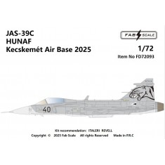 1/72 JAS 39C Gripen Decal - HUNAF Kecskemet Air Base 2025