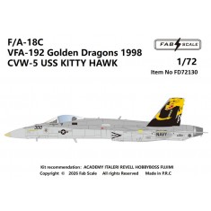 1/72 F/A-18C VFA-192 Golden Dragons 1998 CVW-5 USS Kitty Hawk Decals