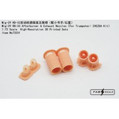1/72 MiG-29 Fulcrum RD-33 Afterburner and Exhaust Nozzles for Trumpeter/Zvezda Kits