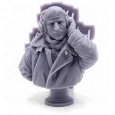 British Tank Crew with Jerkin Vest. Bust (70mm, 3D Printed)