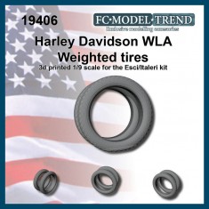 1/9 Harley Davidson WLA Weighted Tyres for Esci/Italeri Kit