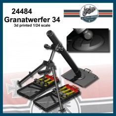 1/24 WWII German Granatwerfer GW 34 Mortar