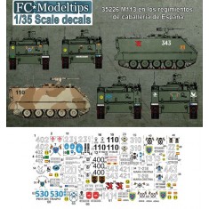 Decals for 1/35 Spanish Cavalry Regiments M113