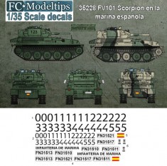 Decals for 1/35 FV101 Scorpion in Spain