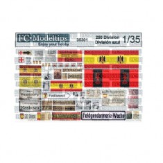 1/35 250 Division - The "Blue Division" (Signs, Flags, Placards, etc)