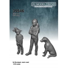 1/35 Kids Set Vol.2 (2 kids & 1 dog)