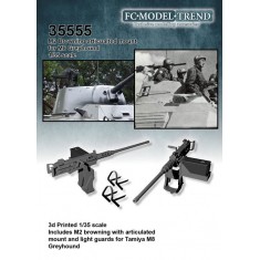 1/35 M2 Browning Articulated Mount for Tamiya M8 Greyhound kits