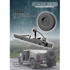 1/35 HMMWV Rear Bumper with Spare Wheel for Tamiya kits