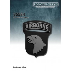 US Army 101st Airborne Division Plaque (resin cast 3.5cm)