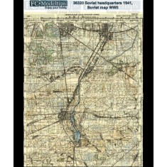1/35 Self-adhesive Paper Base - WWII Soviet Map of Soviet Headquarters 1941