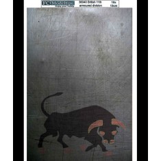 British 11th Armoured Division Self-adhesive Base (190 x 130mm)