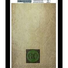 British 8th Armoured Division Self-adhesive Base (190 x 130mm)