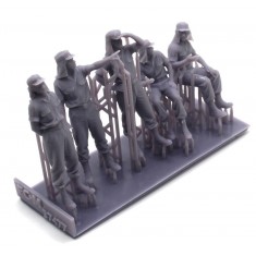 1/35 Spanish Legion M24 Chaffee Crew Figures (3D Printed) #1