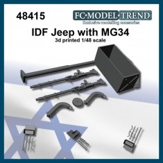 1/48 IDF Jeep Detail Set w/MG34